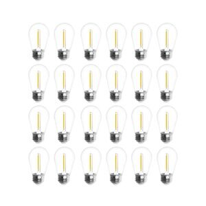 Set of 2-Jslinter 24-Pack LED 1W‎ String Light Bulbs, S14 Plastic Shatterproof